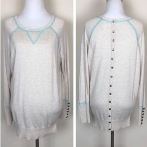 SOLD Ruby Moon Button Back Long Sleeve Knit Top
